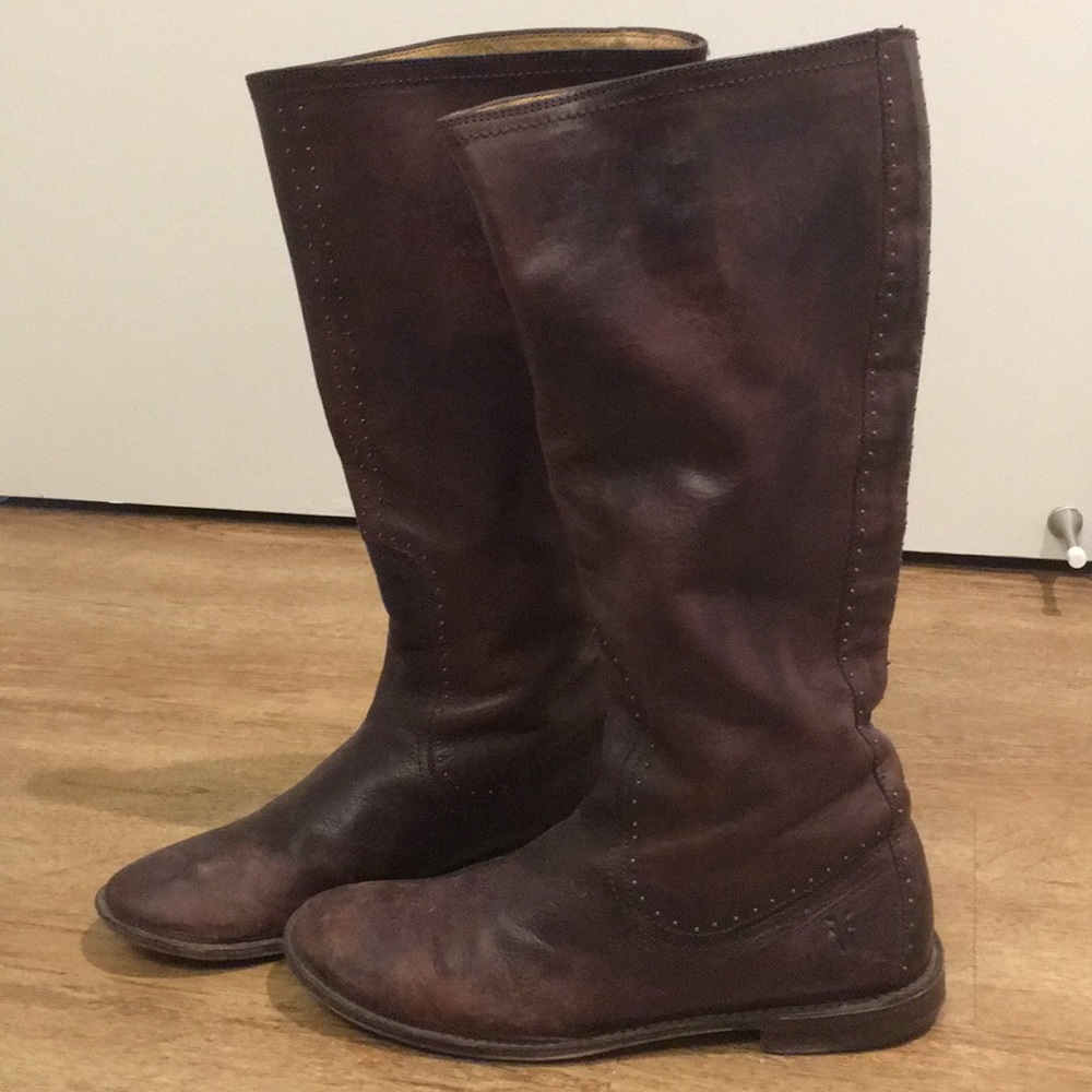 Frye leather tall leather womens boots - size 9